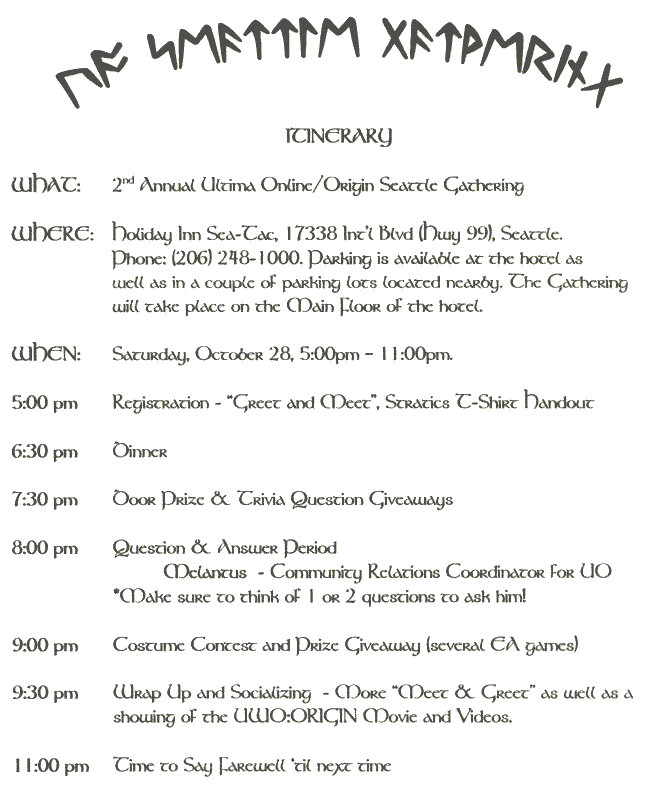 Itinerary