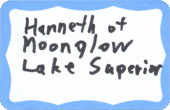 Hanneth of Moonglow Lake Superior name tag